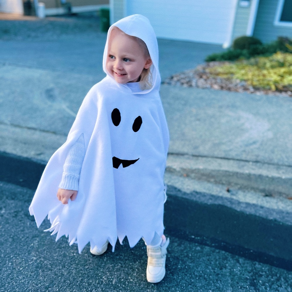 Custom Fleece Ghost Costume for Toddler Girl – Halloween 3T–4T Fit
